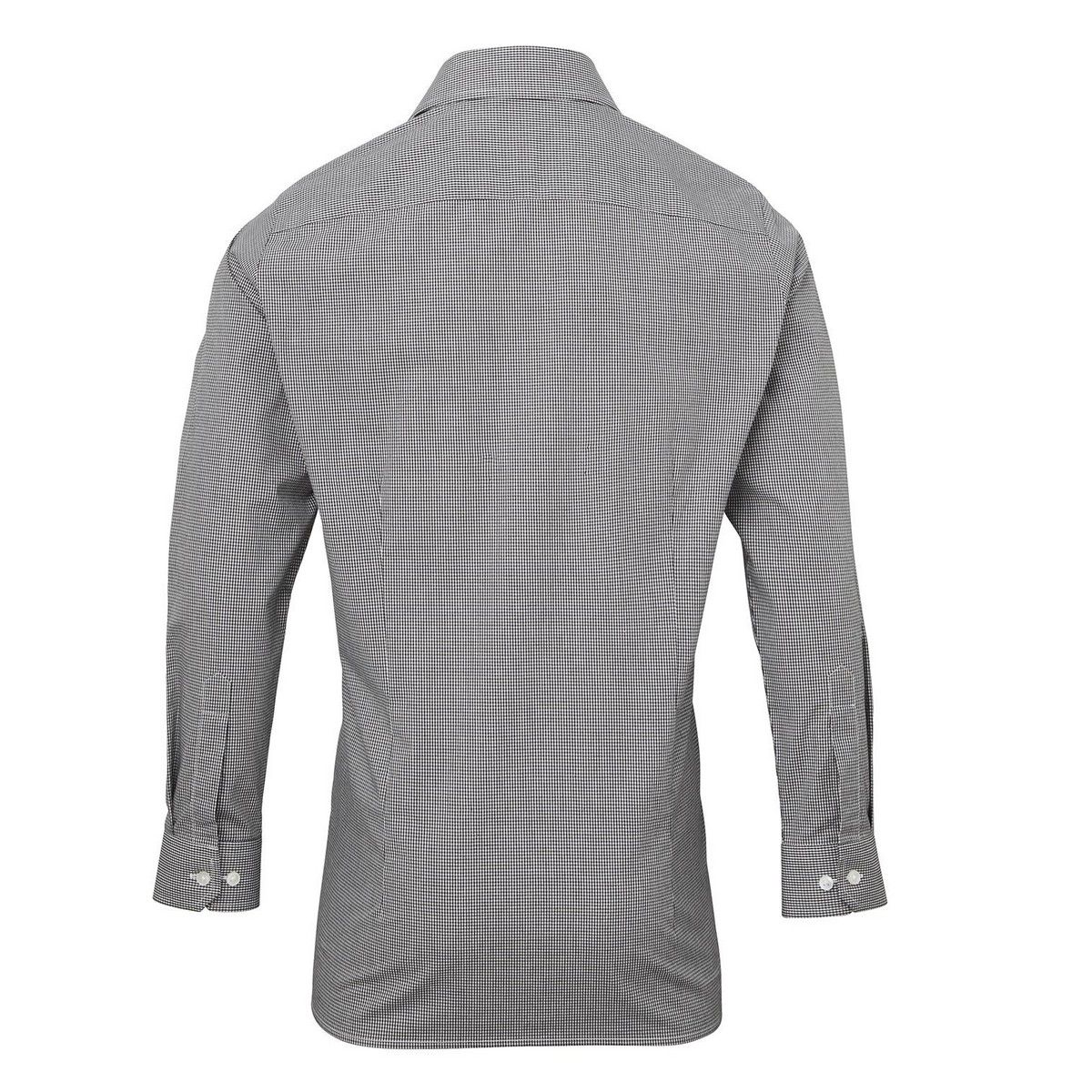 Schmal geschnittenes Micro-Gingham-Hemd