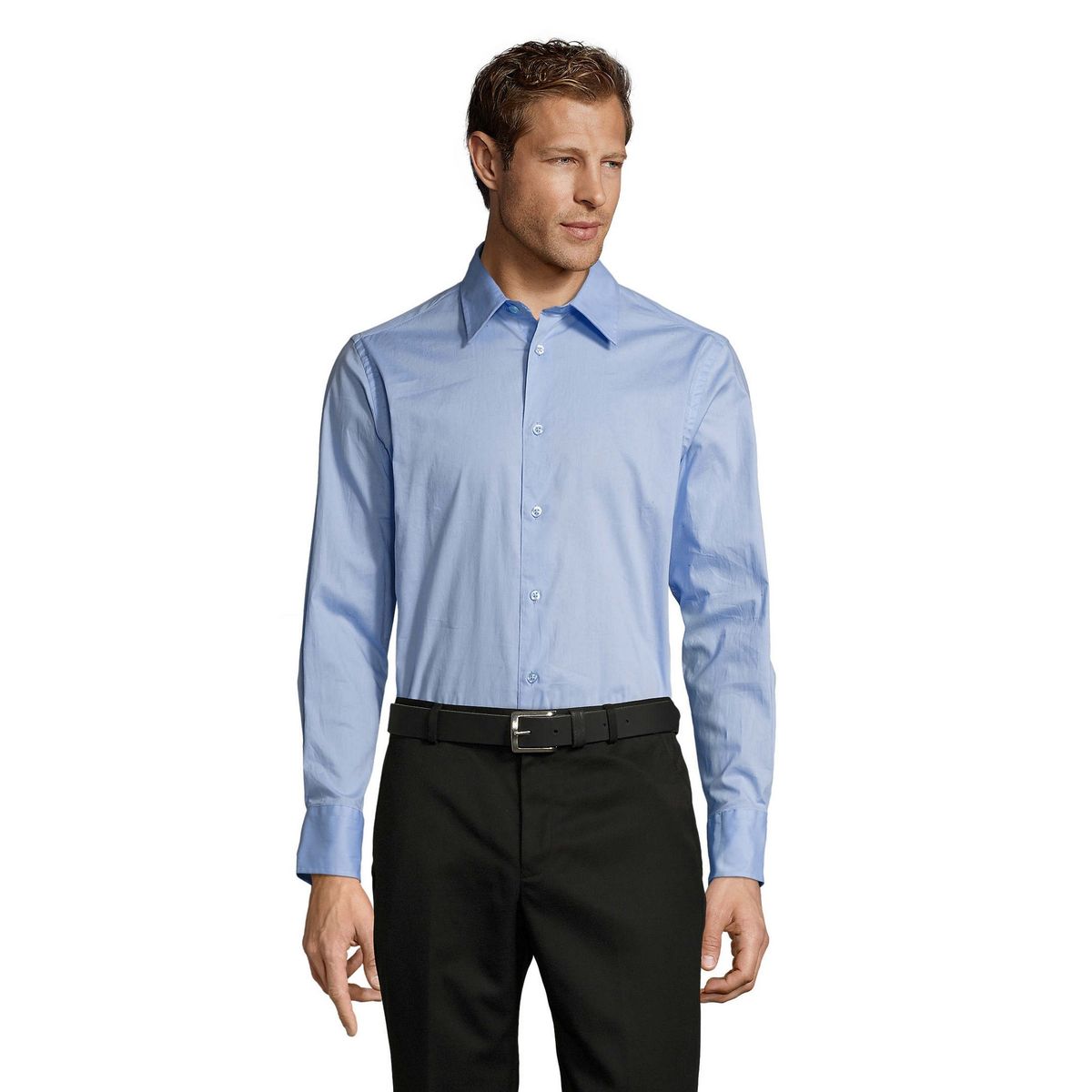Slim-Fit Hemd aus Stretch-Popeline