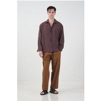 Oversize-Hemd aus gewebtem Kreppstoff