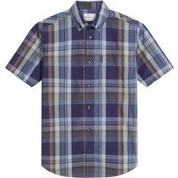Kariertes Kurzarmhemd mit Button-Down-Kragen