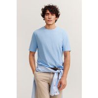 Modern Fit Baumwoll-T-Shirt mit Rundhalsausschnitt