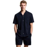 Kurzärmeliges Loungewear-Hemd aus Seersucker