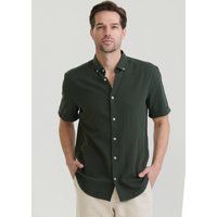 Klassisches Kurzarmhemd mit Button-Down-Kragen