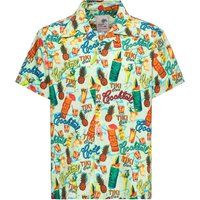 Hawaiihemd mit Tiki-Bar-Muster