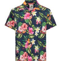 Hawaiihemd mit tropischem Hibiskus-Print