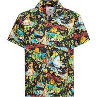Retro-Hawaiihemd mit Gardasee-Print