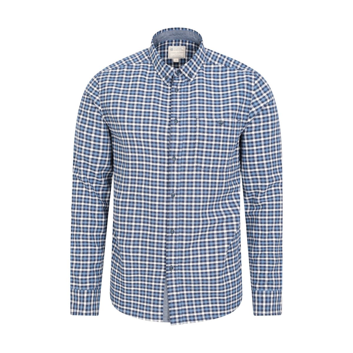 Kariertes Button-Down-Hemd aus Bio-Baumwolle