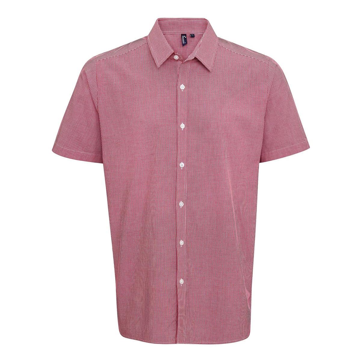 Slim-Fit Hemd mit Mikro-Gingham-Karo