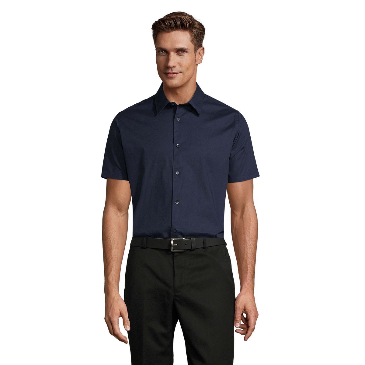 Klassisches Kurzarmhemd in Slim Fit