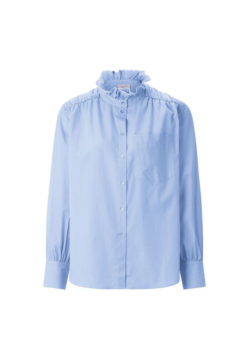 rich&royal Hemdbluse, Stehkragen, für Damen, blau, 34
