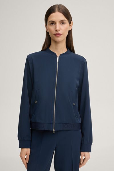 Joop! Junipa Navy Blouson Jacke mit Jacquard-Besatz