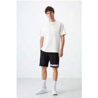 Fleece-Sweatshorts mit Logo-Print