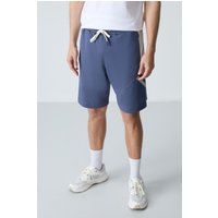 Fleece-Sweatshorts mit Kontrasteinsätzen