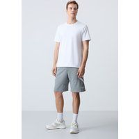 Sportliche Fleece-Shorts mit Kontrasteinsätzen