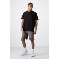 Fleece-Sweatshorts mit Logo-Schriftzug