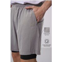 2-in-1 Jersey-Sportshorts im Regular Fit
