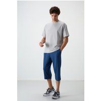 Lockere Weite Jersey-Capri-Shorts