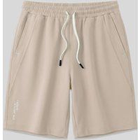 Strick-Fleece Sweat-Shorts mit Kordelzug