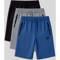 Sportliche Jersey-Shorts mit Reißverschlüssen