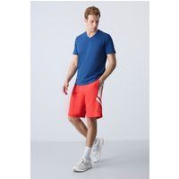 Sportliche Fleece-Shorts mit Seitenstreifen