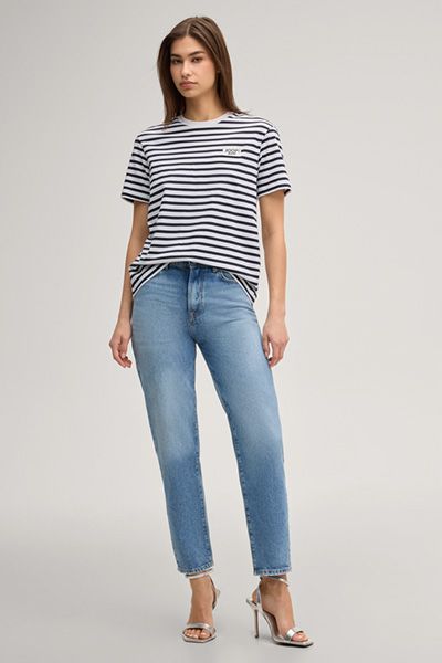 Joop Jeans Teele Damen Marineblau Weiß gestreiftes T-Shirt