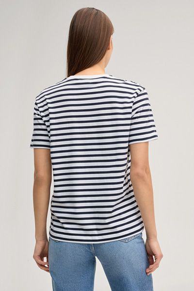 Joop Jeans Teele Damen Marineblau Weiß gestreiftes T-Shirt