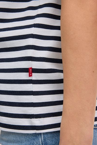 Joop Jeans Teele Damen Marineblau Weiß gestreiftes T-Shirt