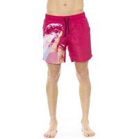 Badeshorts mit grafischem Statuen-Print