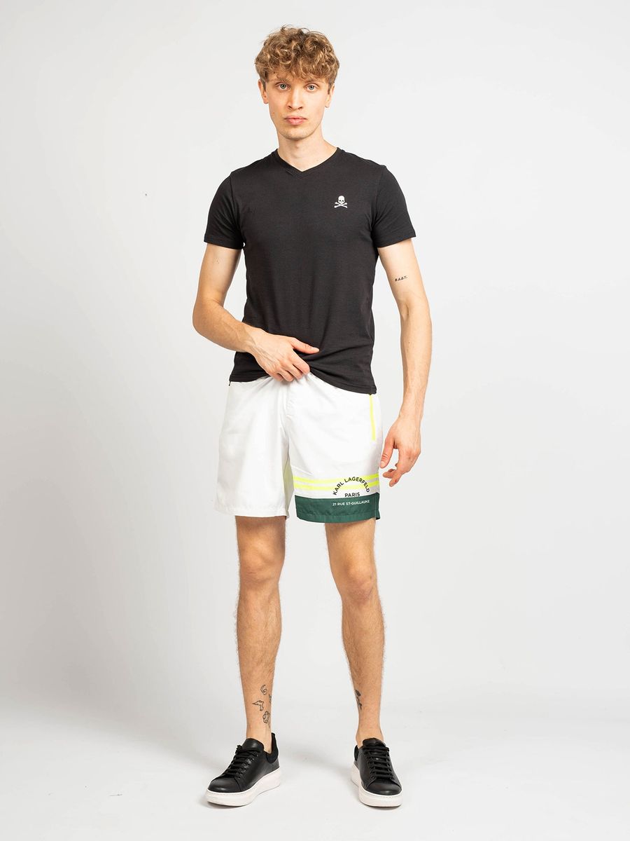 Sportliche Badeshorts mit Grafik-Print