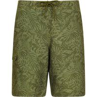 Boardshorts mit tropischem Blattmuster