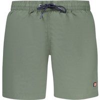 Einfarbige Badeshorts mit Kordelzug