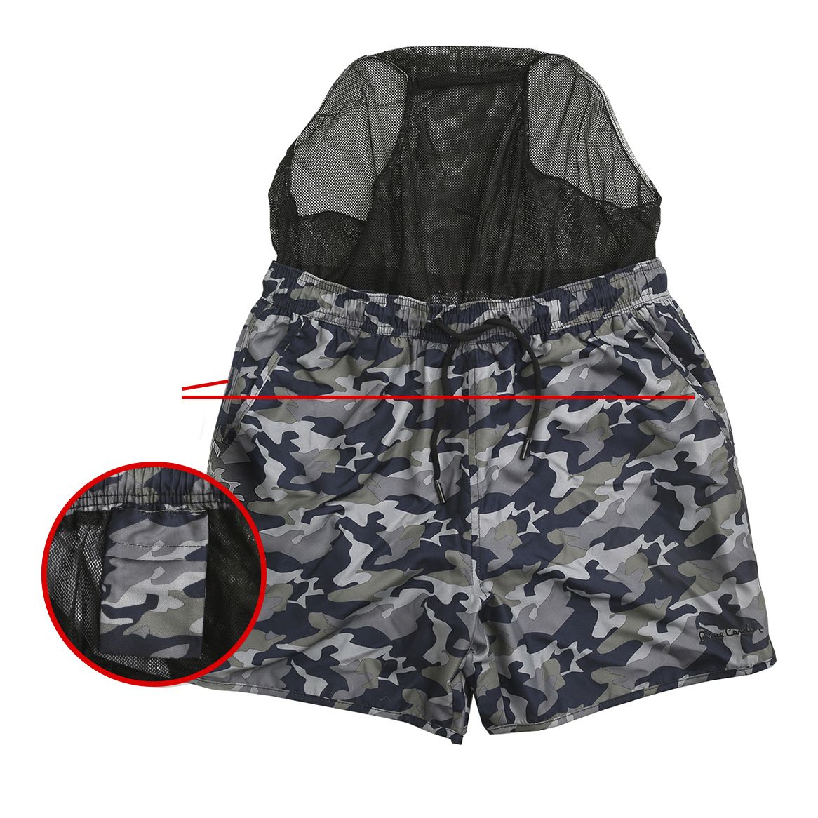 Badeshorts mit Camouflage-Muster