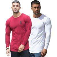 Langarmshirt mit Muskelpassform und Rundsaum