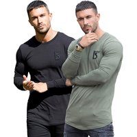 Muskel-Fit Langarmshirts mit Rundsaum