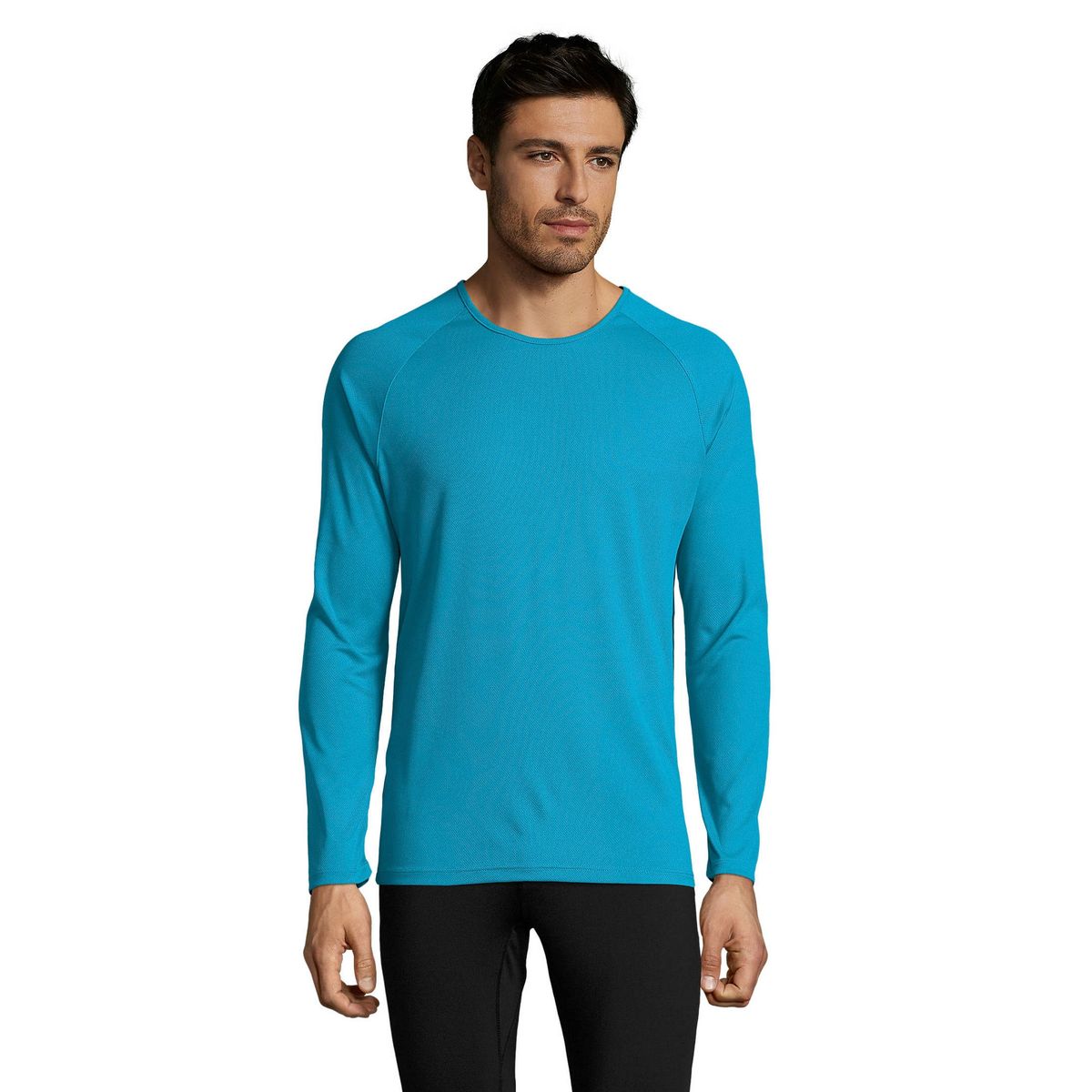 Funktionales Raglan Langarm Sport Oberteil
