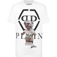 T-Shirt mit Teddybär und Strasssteinen