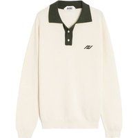 Langarm-Poloshirt mit Kontrastkragen