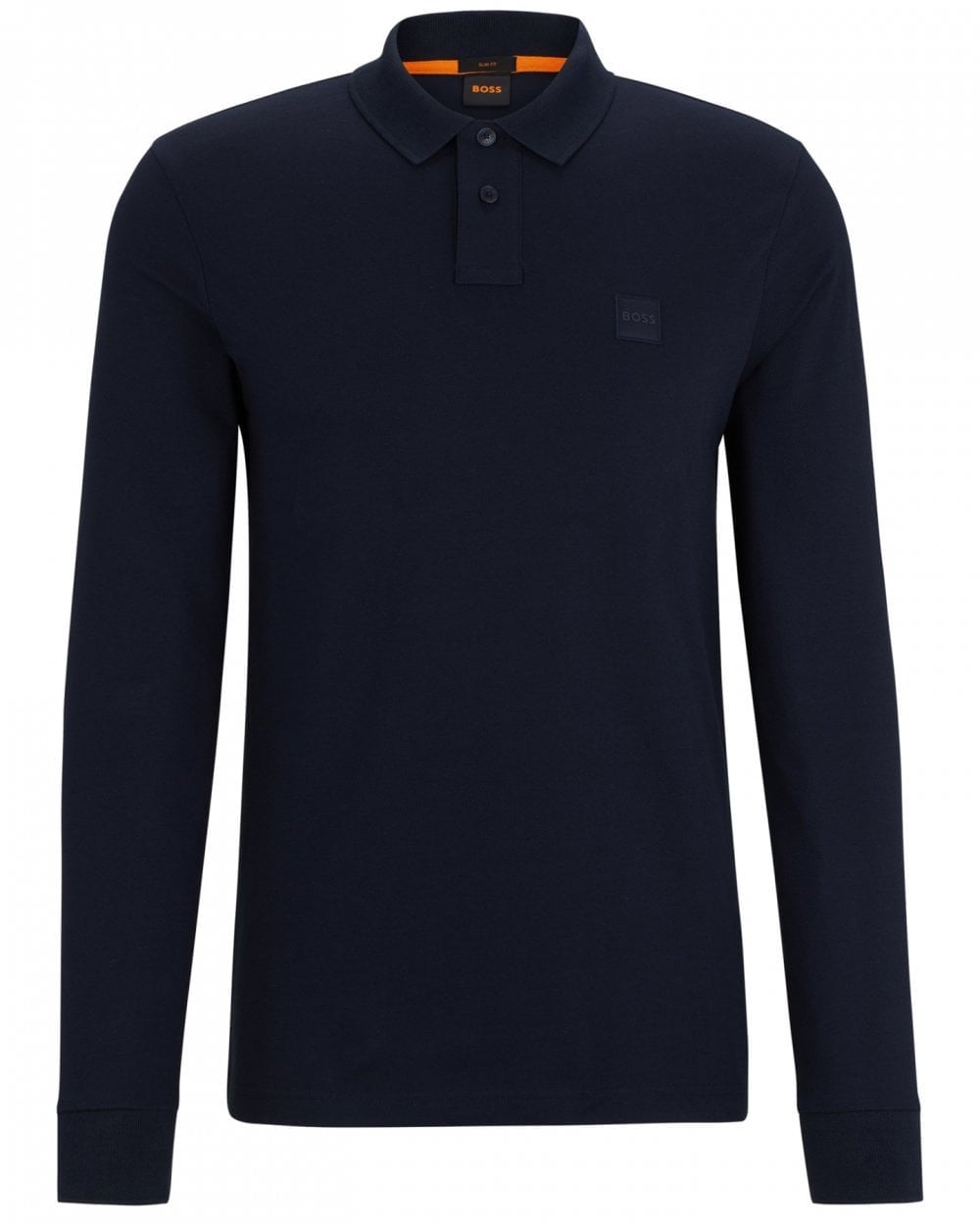 Langarm-Poloshirt aus Stretch-Baumwolle