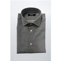 Slim-Fit Baumwollhemd mit Mikromuster