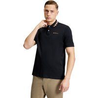 Klassisches Piqué-Poloshirt mit Musterkragen