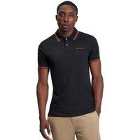 Klassisches Piqué-Poloshirt mit Kontraststreifen
