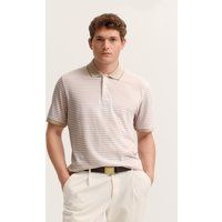 Gestreiftes Polo-Shirt aus Baumwollmix