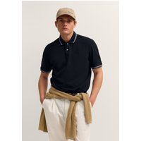 Piqué-Poloshirt mit Kontraststreifen