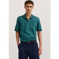 Piqué-Poloshirt aus Baumwolle mit Zierstreifen