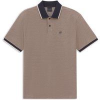 Strukturiertes Poloshirt mit Kontraststreifen