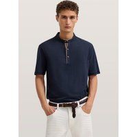 Baumwoll-Poloshirt mit Stehkragen