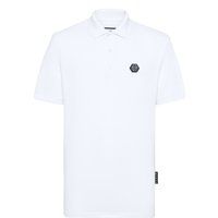 Klassisches Poloshirt mit Hexagon-Logo