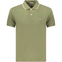 Kurzärmliges Baumwoll-Poloshirt mit Kontrastbesatz
