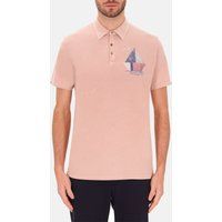 Kurzarm-Poloshirt mit nautischer Stickerei