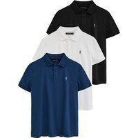 Slim-Fit-Piqué-Poloshirt 3er-Pack